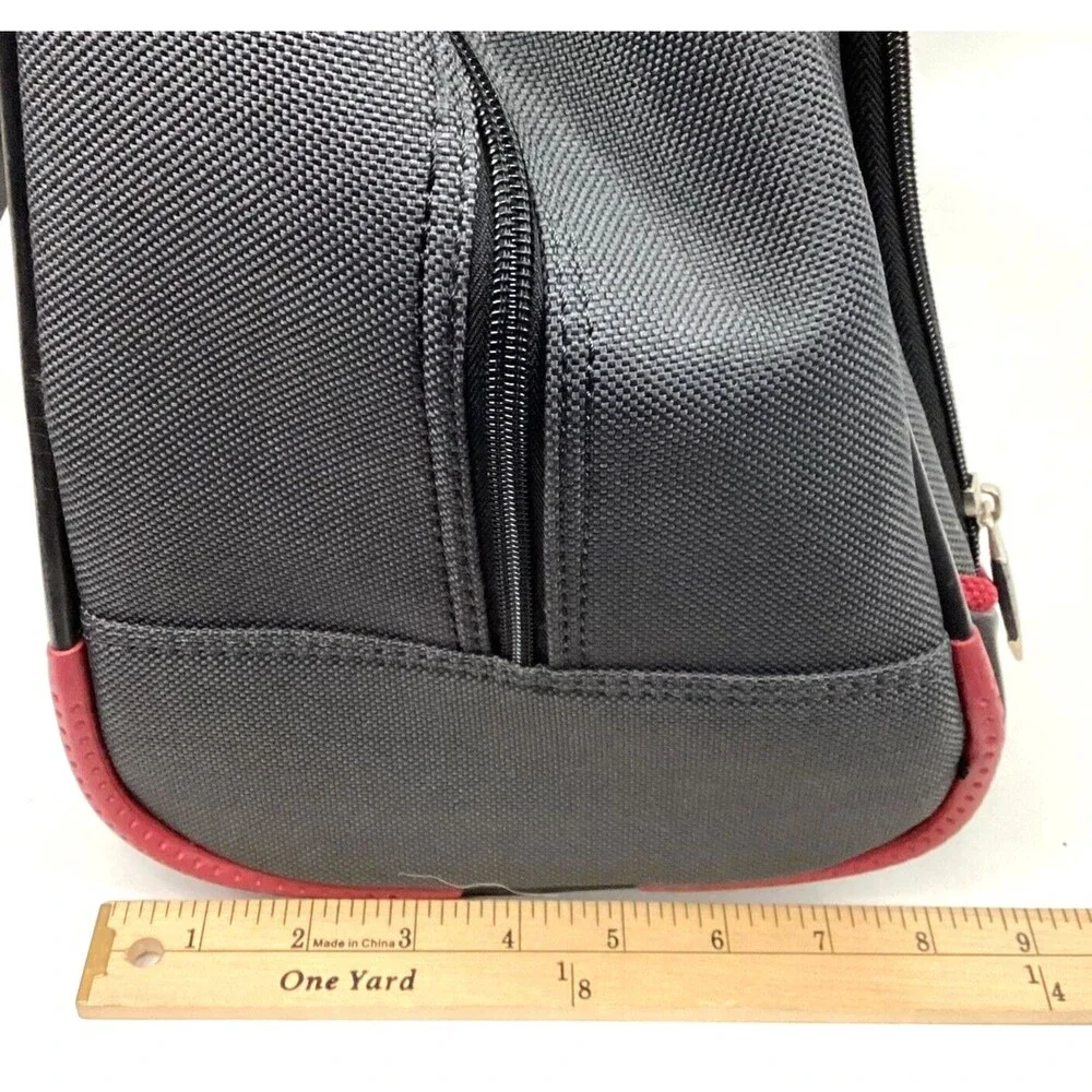 Samsonite Rolling Laptop Bag - Black/Red - Carry Handle + Pull-Along - EUC!